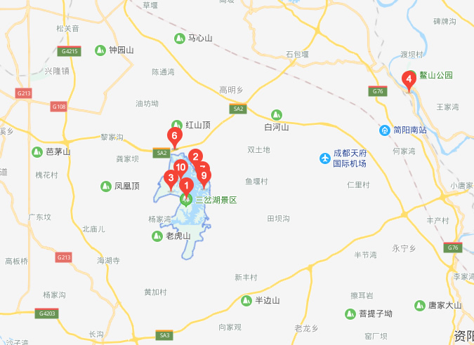 博白县城江南欢乐钓鱼山庄地图和卫星地图