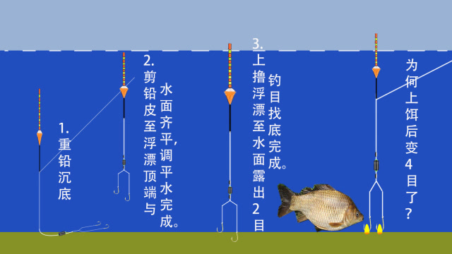 视频深度剖析为何调平水钓2目上饵后浮漂不下沉反倒上涨到4目