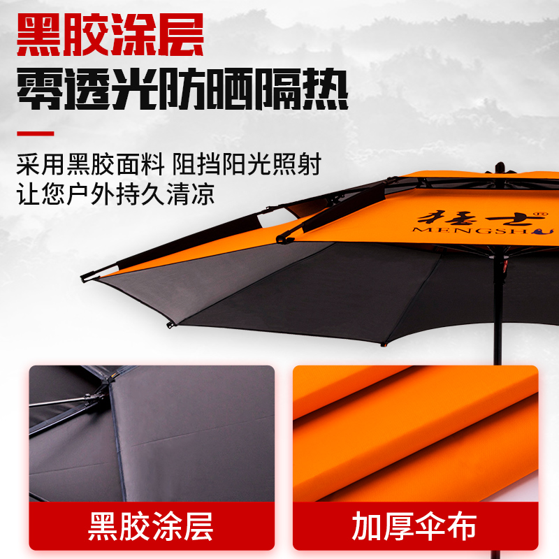 猛士钓鱼伞2.2米万向防雨折叠大钓伞2.4加厚防晒雨伞垂钓遮阳伞图片