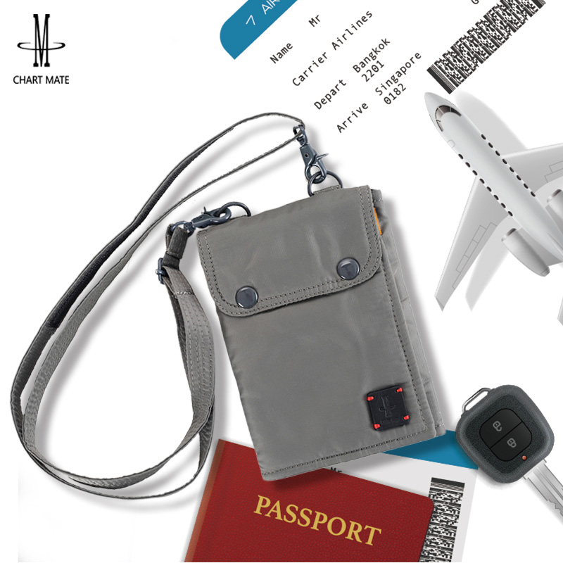 男女多功能护照包防水证件收纳包挂脖机票旅行护照夹手机袋斜挎包图片
